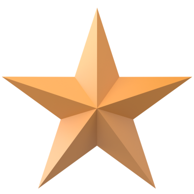 Üç boyutlu yıldız. 3B illüstrasyon.