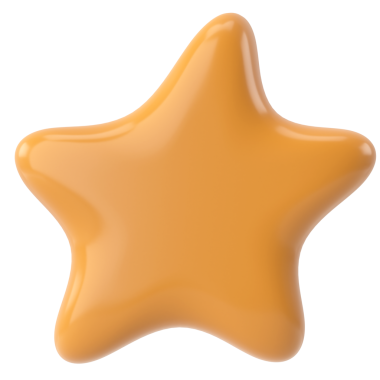 Üç boyutlu yıldız. 3B illüstrasyon.