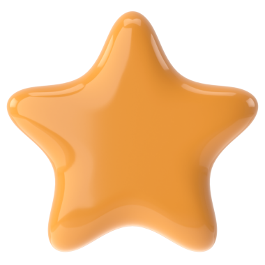 Üç boyutlu yıldız. 3B illüstrasyon.