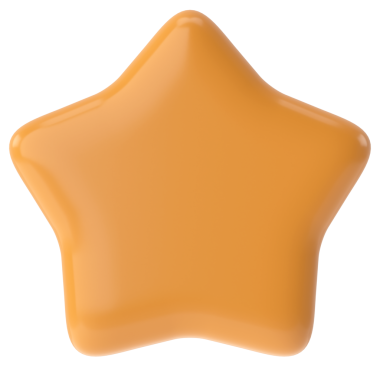 Üç boyutlu yıldız. 3B illüstrasyon.