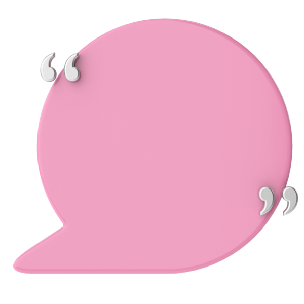 Çift tırnak içinde konuşma balonu. 3B illüstrasyon.