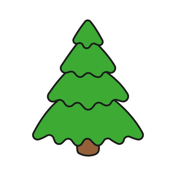 Vektorweihnachtsbaum Für Frohe Weihnachten Frohes Neues Jahr Dekoration Design Weihnachtssymbol — Stockvektor