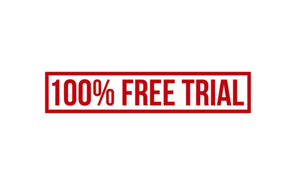 100 Free Trial Rubber Stamp Vector — стоковый вектор
