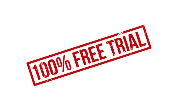100 Free Trial Rubber Stamp Seal Vector — Vetor de Stock