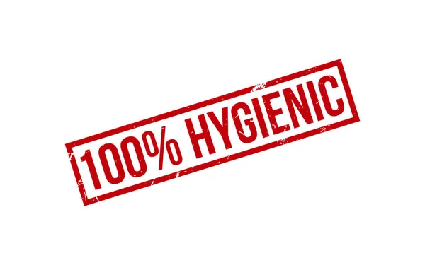 100 Hygienisk Gummistämpel Tätningsvektor — Stock vektor