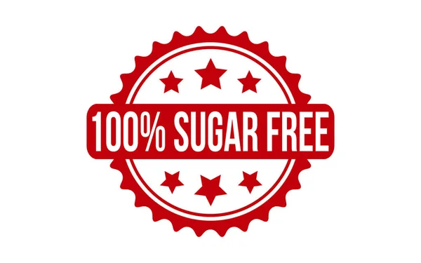 100 Sockerfri Gummistämpel Tätningsvektor — Stock vektor