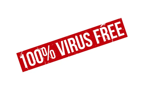 Vecteur Cachet Caoutchouc 100 Exempt Virus — Image vectorielle