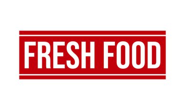 Taze Gıda Kauçuk Mühür Vektörü