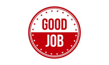 İyi İş Kauçuk Mühür Vektörü