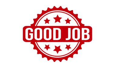 İyi İş Kauçuk Mühür Vektörü