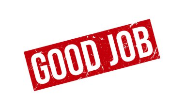 İyi İş Kauçuk Mühür Vektörü