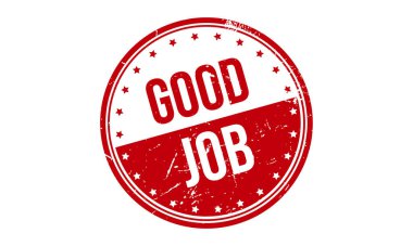 İyi İş Kauçuk Mühür Vektörü