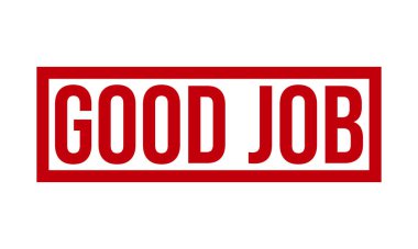 İyi İş Kauçuk Mühür Vektörü