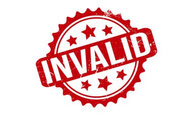 Geçersiz Kauçuk Mühür Vektörü