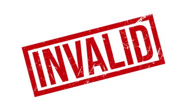 Geçersiz Kauçuk Mühür Vektörü