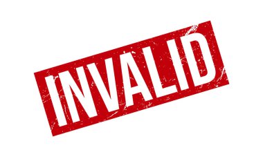 Geçersiz Kauçuk Mühür Vektörü