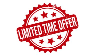 Sınırlı Zaman Teklif Kauçuk Damga Mühürleyici Vektörü