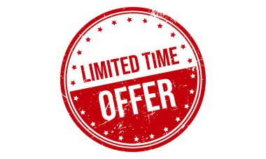 Sınırlı Zaman Teklif Kauçuk Damga Mühürleyici Vektörü