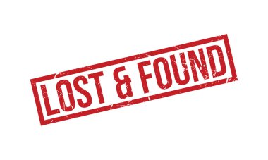 Kayıp & Bulunan Lastik Damga Mühür Vektörü