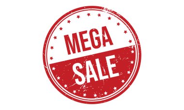 Mega Satış Kauçuk Damga Mührü Vektörü