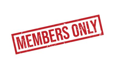 Sadece Üyeler Kauçuk Mühür Vektörü