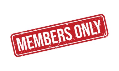 Sadece Üyeler Kauçuk Mühür Vektörü