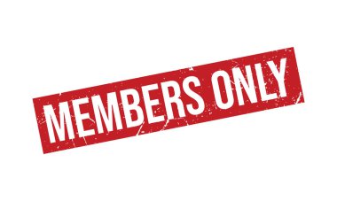Sadece Üyeler Kauçuk Mühür Vektörü