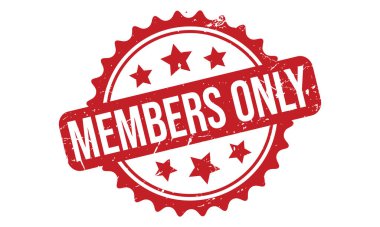 Sadece Üyeler Kauçuk Mühür Vektörü