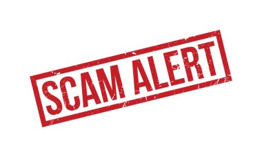 Dolandırıcılık Uyarısı Lastik Damga Mühür Vektörü