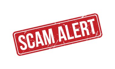 Dolandırıcılık Uyarısı Lastik Damga Mühür Vektörü