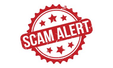 Dolandırıcılık Uyarısı Lastik Damga Mühür Vektörü