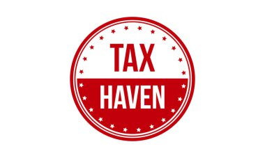 Vergi Haven Lastik Damga Mührü Vektörü