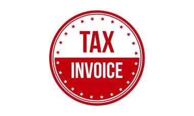 Vergi Faturası Kauçuk Mühür Vektörü