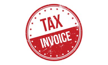 Vergi Faturası Kauçuk Mühür Vektörü