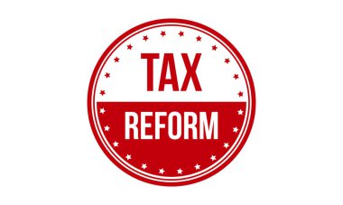Vergi Reformu Kauçuk Mühür Vektörü