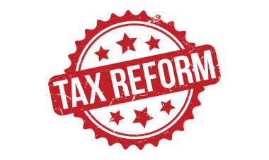 Vergi Reformu Kauçuk Mühür Vektörü