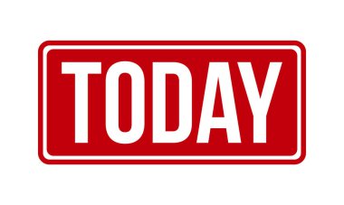 Bugün Kauçuk Mühür Vektörü