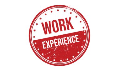 Çalışma Deneyimi Lastik Damga Mühürleme Vektörü