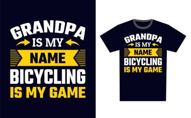 Bisiklet Tişört Tasarım Şablonu Vektörü