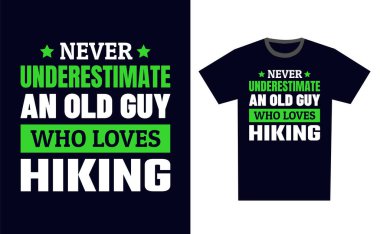 Yürüyüş T-Shirt Tasarım Şablonu Vektörü