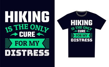 Yürüyüş T-Shirt Tasarım Şablonu Vektörü