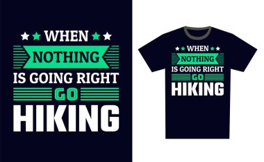 Yürüyüş T-Shirt Tasarım Şablonu Vektörü