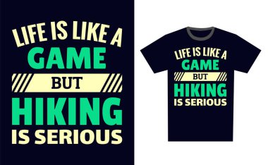 Yürüyüş T-Shirt Tasarım Şablonu Vektörü