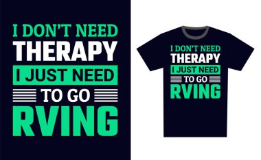 Rving T-Shirt Tasarım Şablon Vektörü