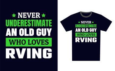 Rving T-Shirt Tasarım Şablon Vektörü