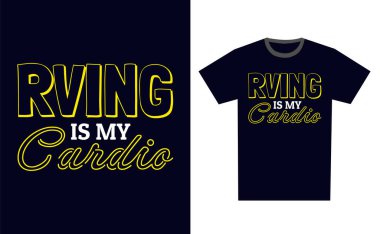 Rving T-Shirt Tasarım Şablon Vektörü