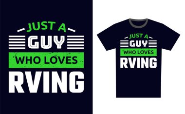 Rving T-Shirt Tasarım Şablon Vektörü
