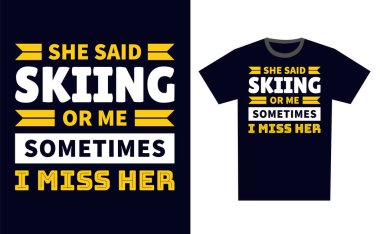 Kayak Tişörtü Tasarım Şablonu Vektörü