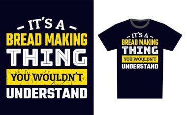 Ekmek Yapan Tişört Tasarım Şablonu Vektörü