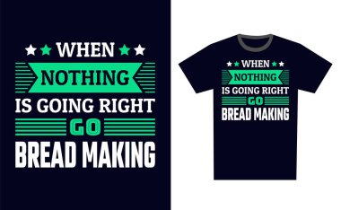 Ekmek Yapan Tişört Tasarım Şablonu Vektörü
